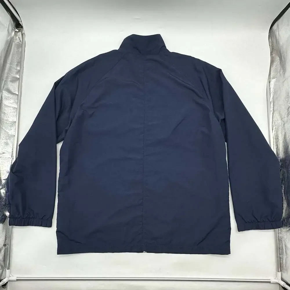 Vintage Y2K Gray Tag Nike Size XXL Blue Mesh Lined Zip Track Jacket Windbreaker